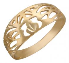 Кольца золотые с алмазными гранями